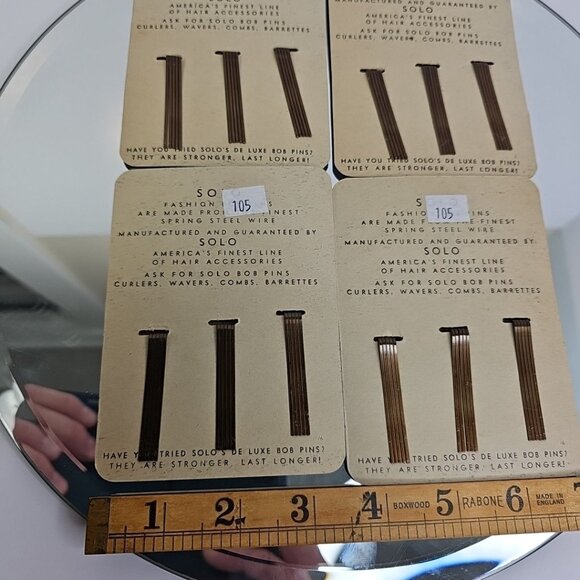 Solo Fashion Bob Pins New Old Stock Made in Canada Set Of 4 Packs: 30 Pins Total - Picture 4 of 5